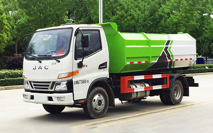 江淮V3自装卸式垃圾车 侧装