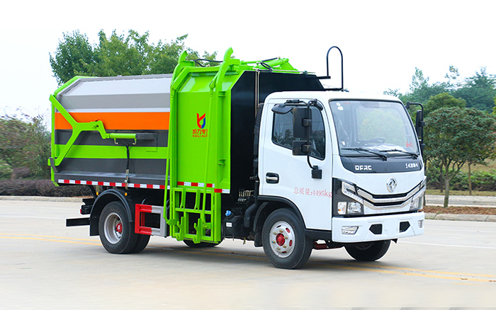 东风D6自装卸式垃圾车 侧装