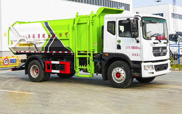 东风D9自装卸式垃圾车 侧装