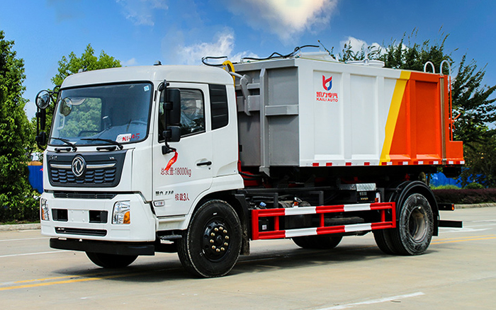 东风天锦车厢可卸式垃圾车