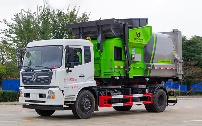 东风天锦车厢可卸式垃圾车