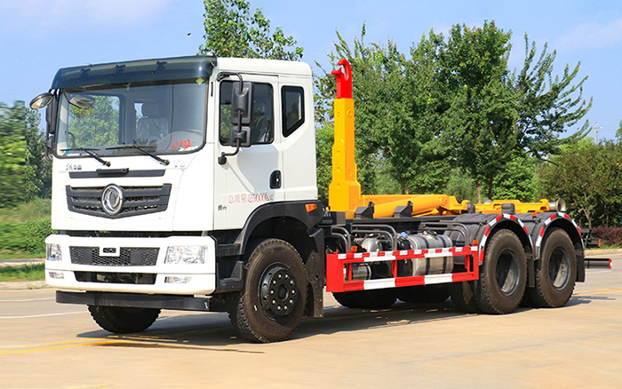 东风华神后双桥车厢可卸式垃圾车