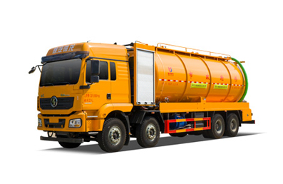 陕汽德龙前四后八清洗吸污车